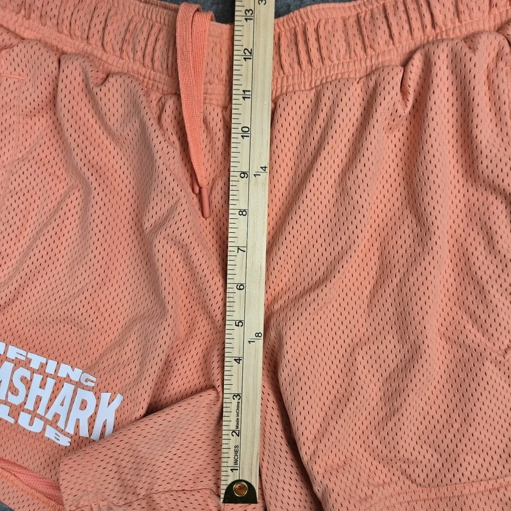 Gymshark Lifting Club Shorts Men's Medium Orange Mesh Lined 5